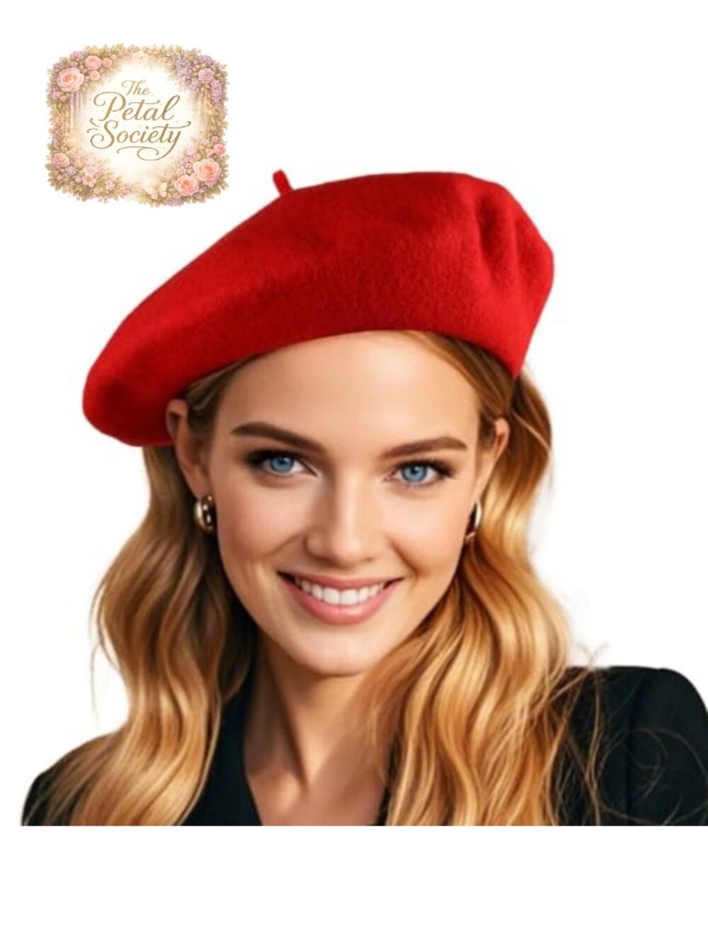 Wool Beret Hat French Parisian Style Warm Winter Cap